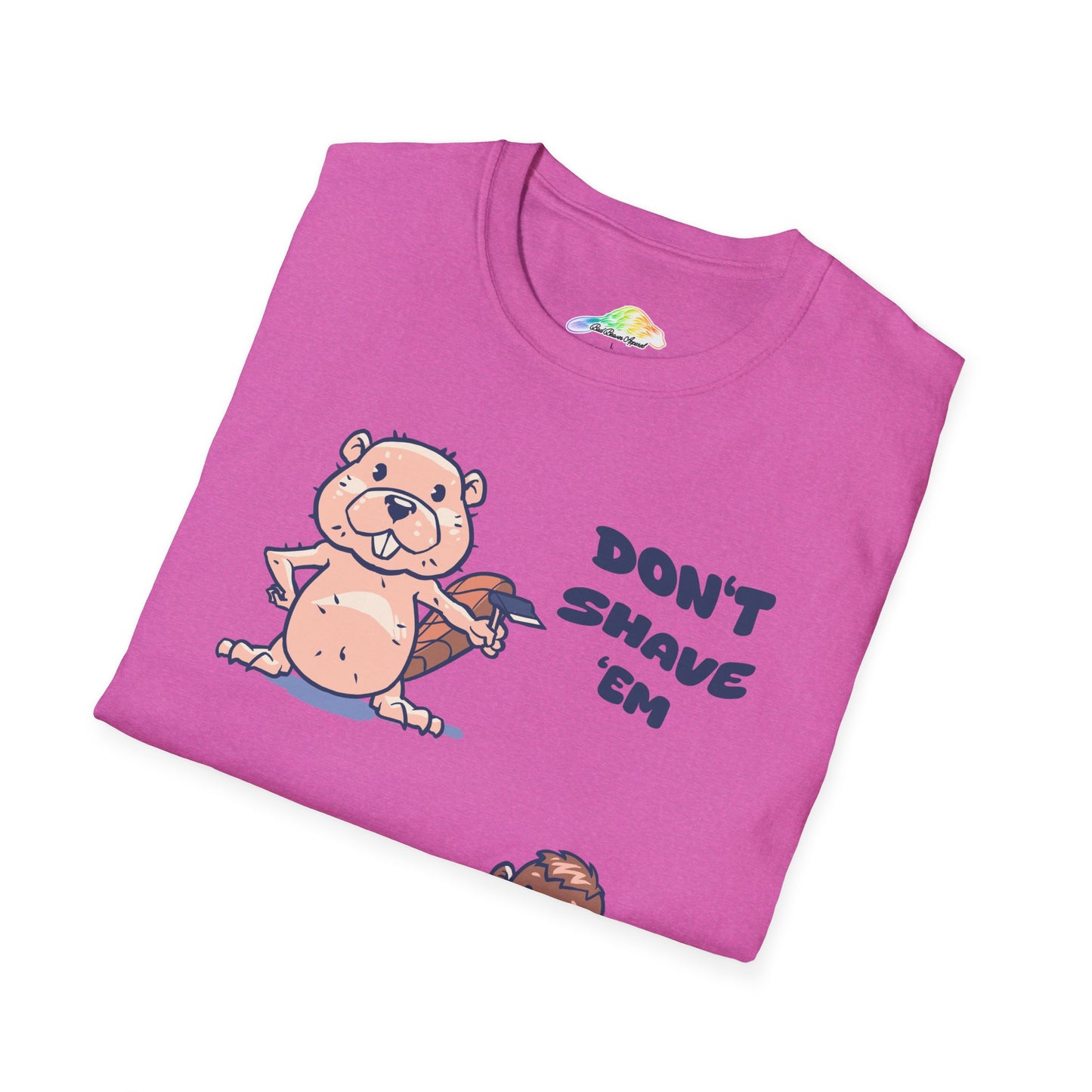 Funny Unisex T-Shirt - Don't Shave 'Em, Wax 'Em - Cute Beaver Design, Gift for Animal Lovers, Humor Tee, Bearded Style