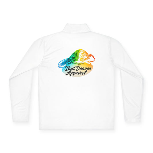 Bad Beaver Unisex Quarter-Zip Pullover - Lightweight Jacket, Cozy Pullover, Casual Wear, Outdoor Activity, Perfect Gift