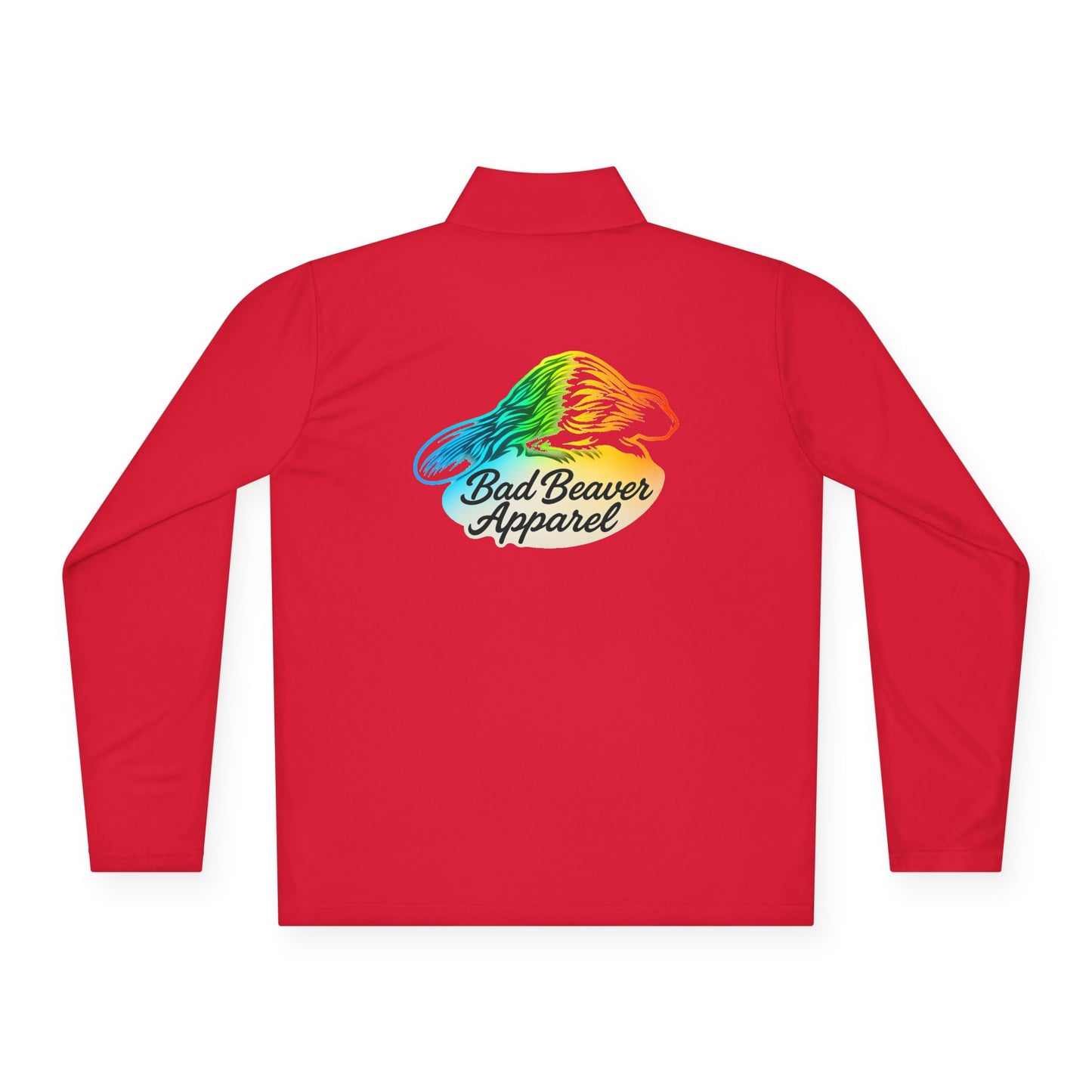 Bad Beaver Unisex Quarter-Zip Pullover - Lightweight Jacket, Cozy Pullover, Casual Wear, Outdoor Activity, Perfect Gift