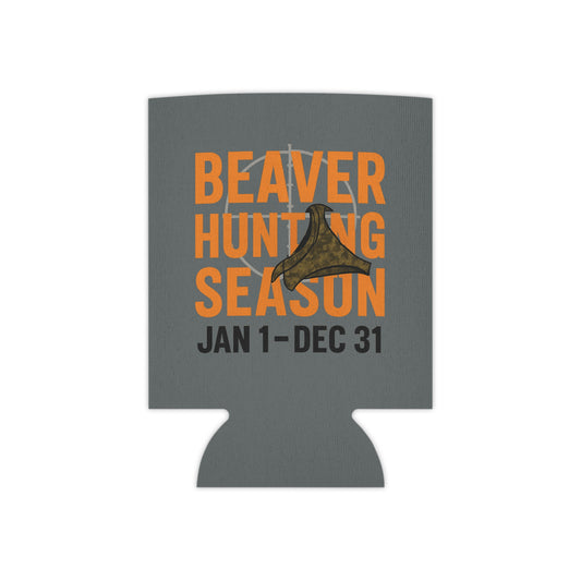 Beaver Hunting Can Cooler, Fun Outdoor Drink Holder, Gift for Hunters, Camping Accessories, Summer BBQ Party Favor, Unique Beverage Sleeve
