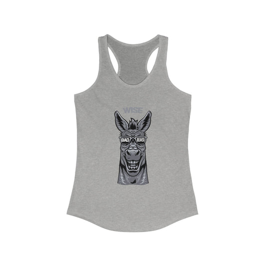 Funny Wise Horse Racerback Tank, Gym Shirt, Summer Top, Gift for Horse Lovers, Workout Apparel, Festival Wear