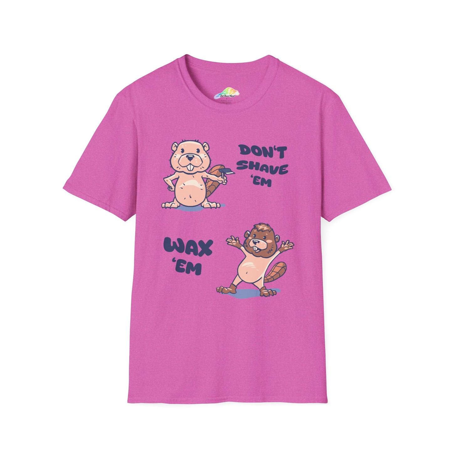 Funny Unisex T-Shirt - Don't Shave 'Em, Wax 'Em - Cute Beaver Design, Gift for Animal Lovers, Humor Tee, Bearded Style