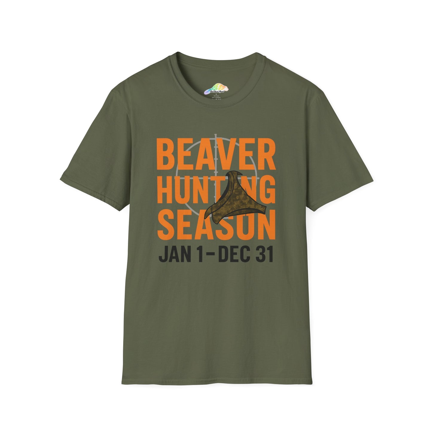 Unisex Softstyle T-Shirt - Beaver Hunting Season T-Shirt, Hunting Apparel, Gift for Hunters, Outdoor Enthusiast Tee, Wildlife Lover Shirt
