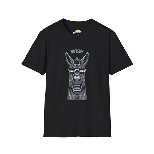 Wise Badass Donkey Unisex T-Shirt, Funny Tee for Animal Lovers, Gift for Friends, Casual Wear, Cool Graphic Top