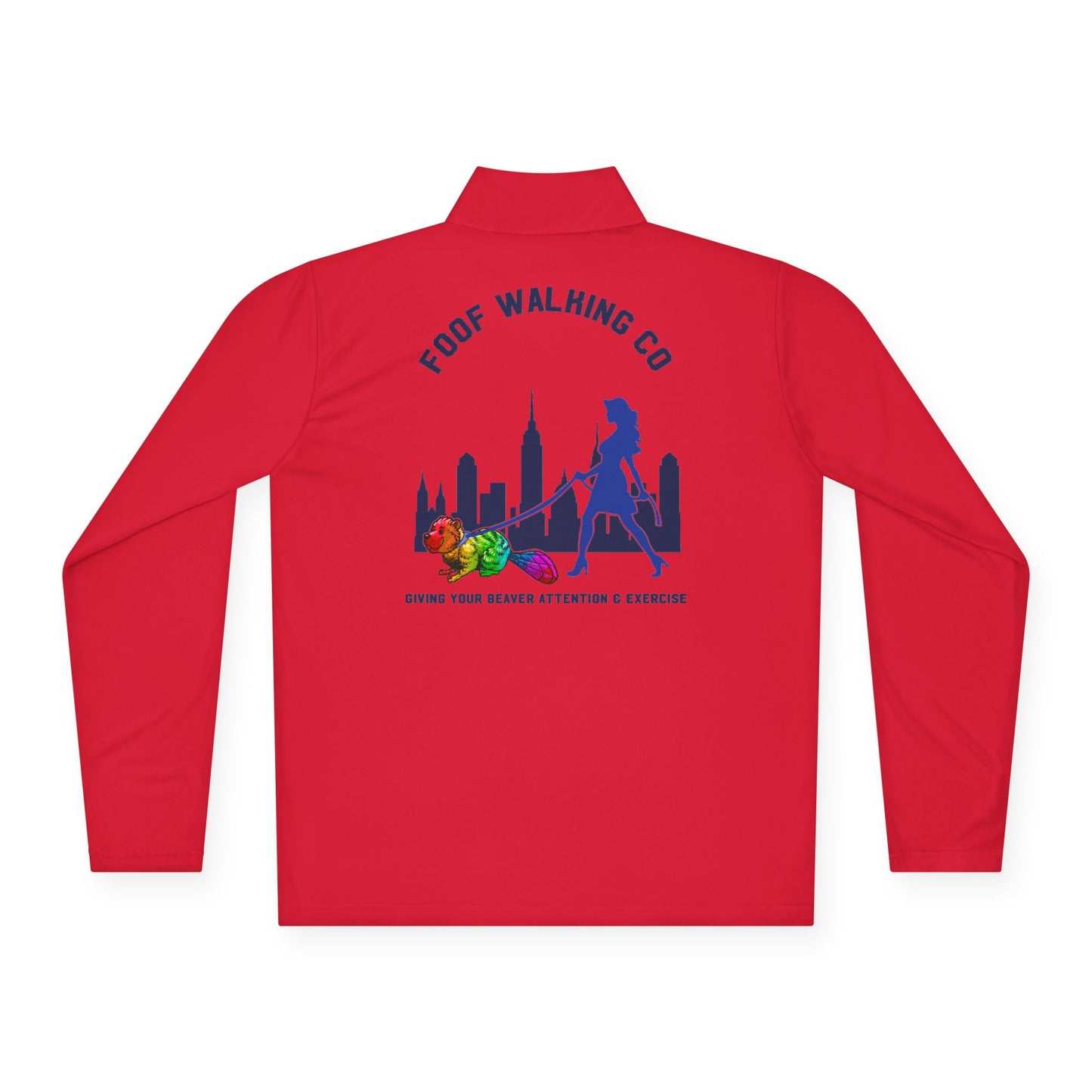 Urban Dog Walking Pullover, Unisex Quarter-Zip Sweatshirt for Pet Lovers, Ideal for Outdoor Adventures, Gifts for Dog Owners