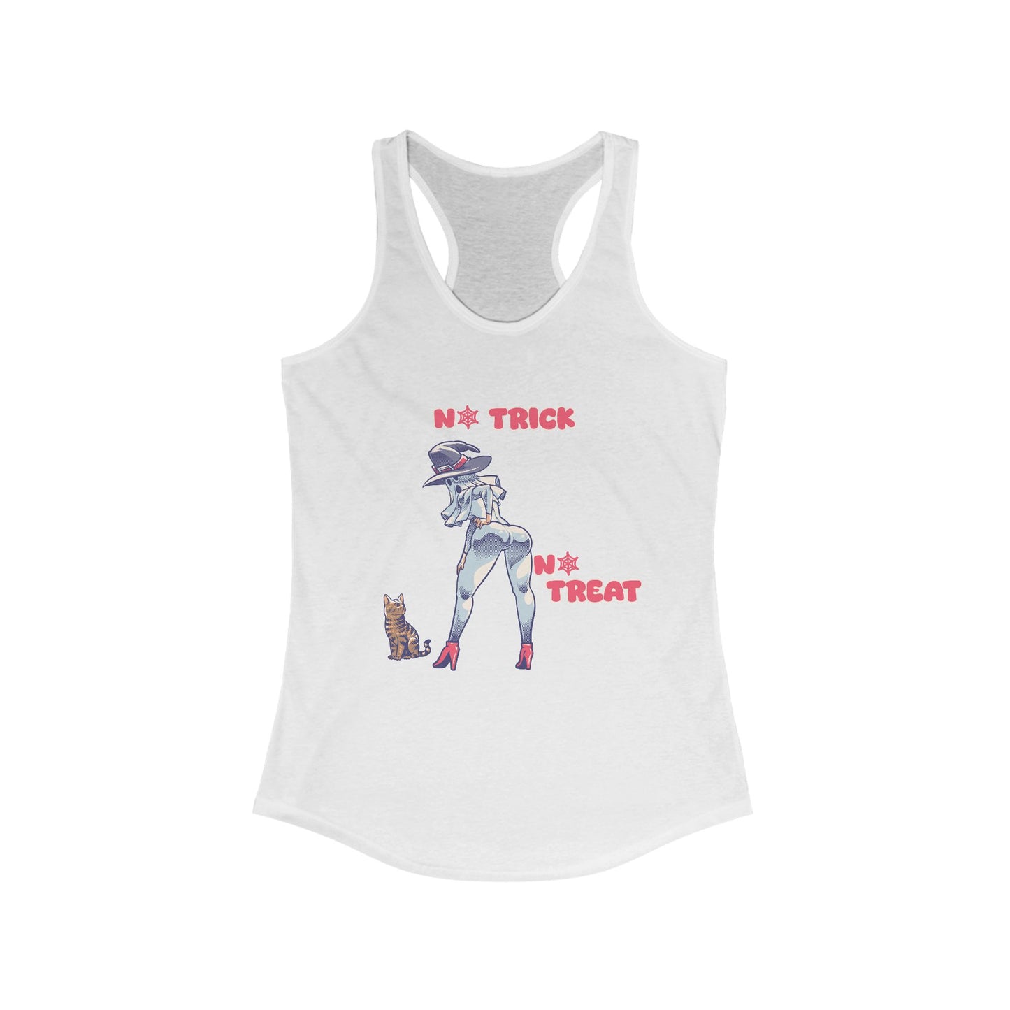 Halloween Women's Racerback Tank, Spooky Trick or Treat Shirt, Fun Halloween Top, Women's Halloween Apparel, Found Halloween Tee