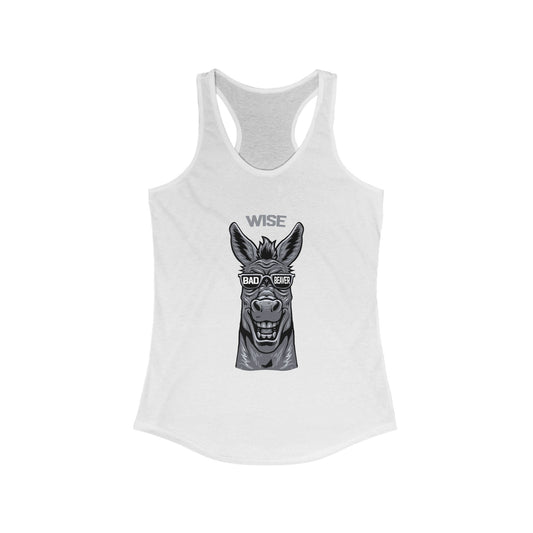 Funny Wise Horse Racerback Tank, Gym Shirt, Summer Top, Gift for Horse Lovers, Workout Apparel, Festival Wear