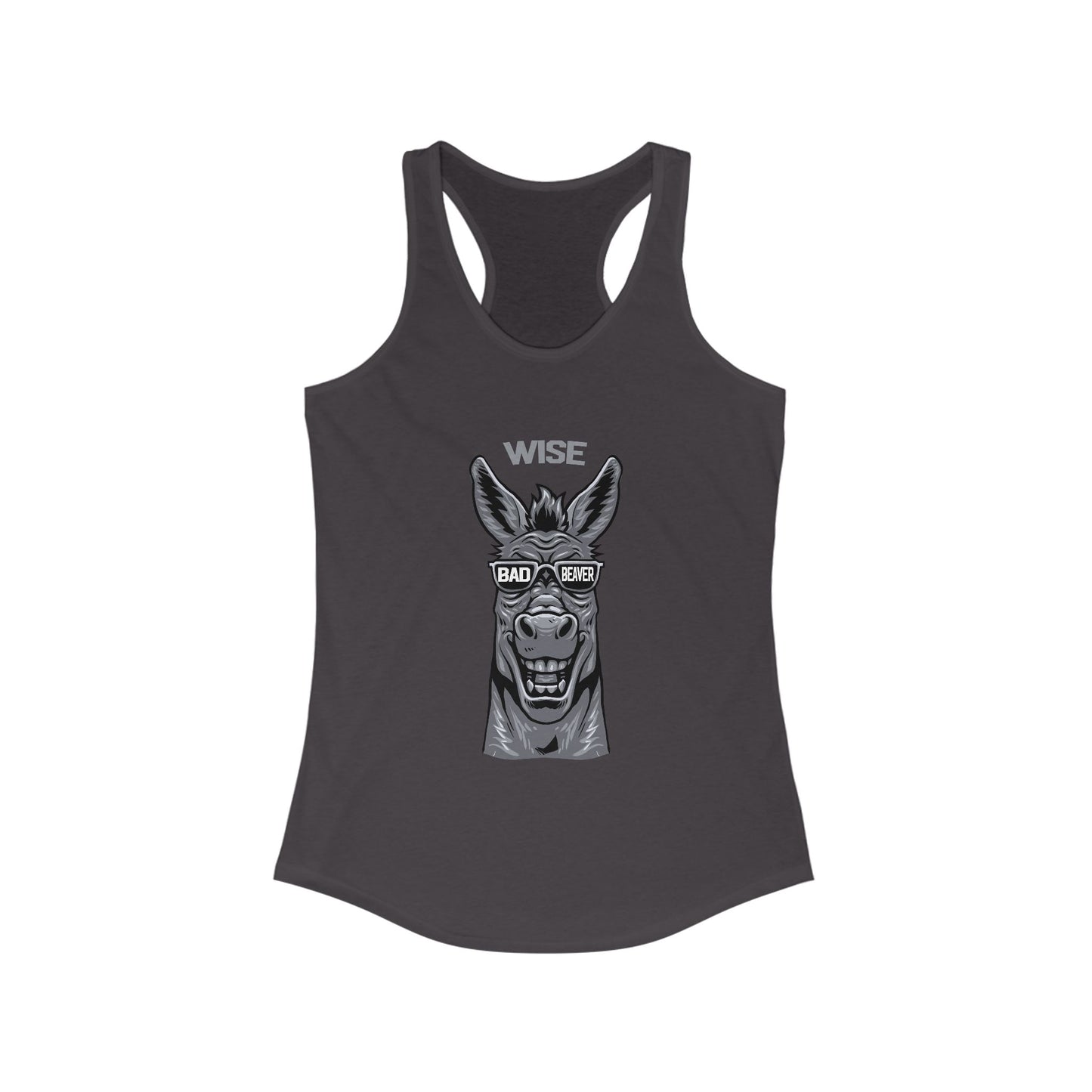 Funny Wise Horse Racerback Tank, Gym Shirt, Summer Top, Gift for Horse Lovers, Workout Apparel, Festival Wear