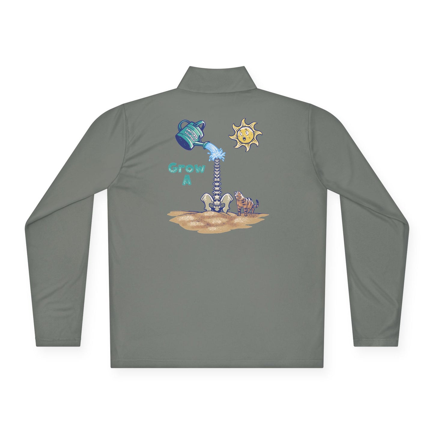 Grow A Unisex Quarter-Zip Pullover, Cozy Top for Gardening Lovers, Spring Outfits, Earth Day Gift, Eco-Friendly Apparel