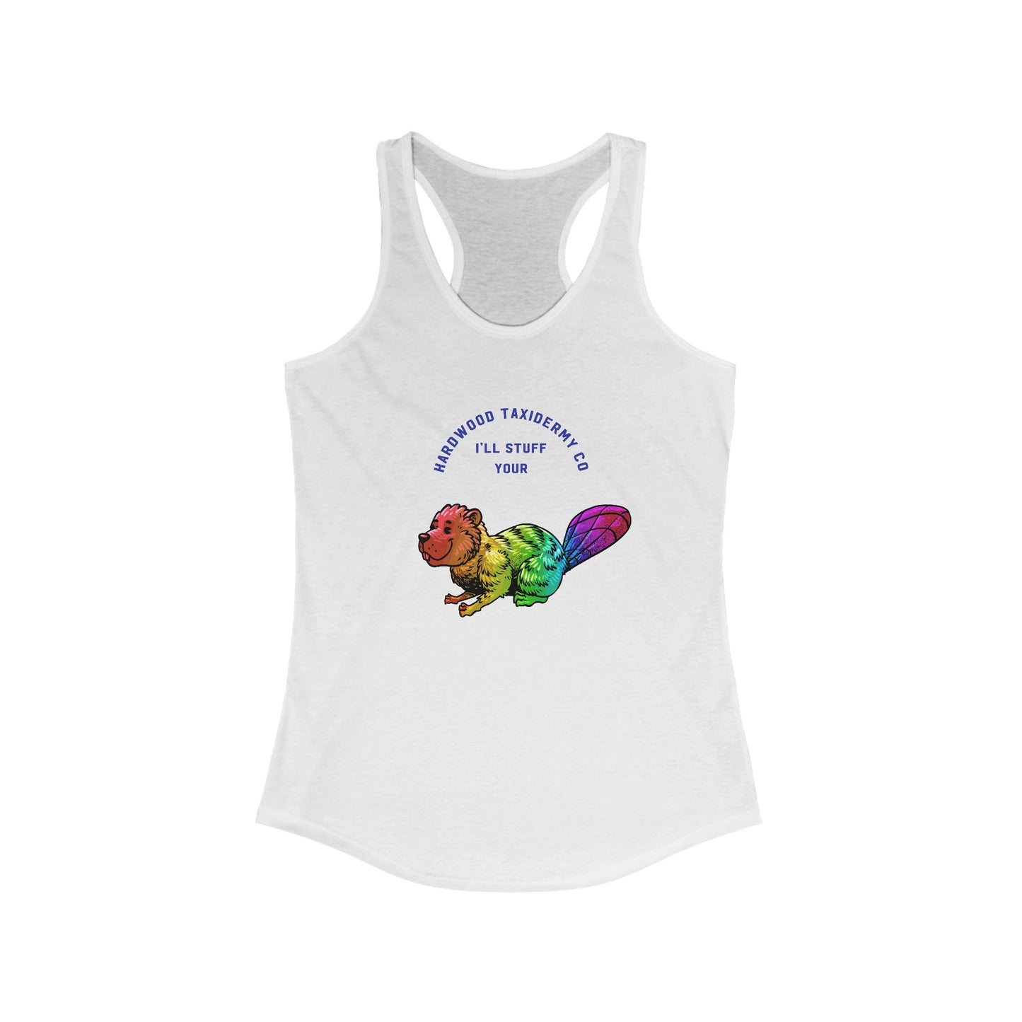 Colorful Beaver Racerback Tank - Perfect for Summer Outings, Eco-Friendly Gift, Fitness, Casual Wear, Animal Lover Apparel