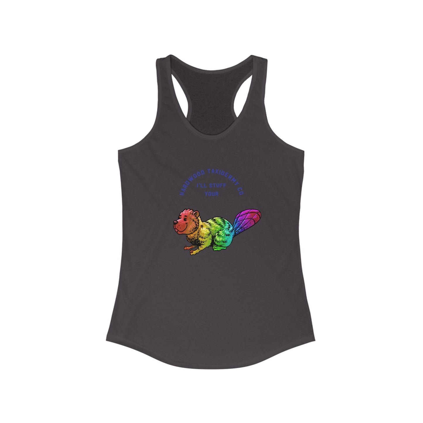 Colorful Beaver Racerback Tank - Perfect for Summer Outings, Eco-Friendly Gift, Fitness, Casual Wear, Animal Lover Apparel