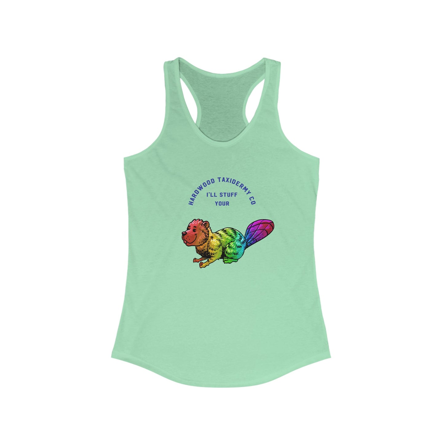 Colorful Beaver Racerback Tank - Perfect for Summer Outings, Eco-Friendly Gift, Fitness, Casual Wear, Animal Lover Apparel