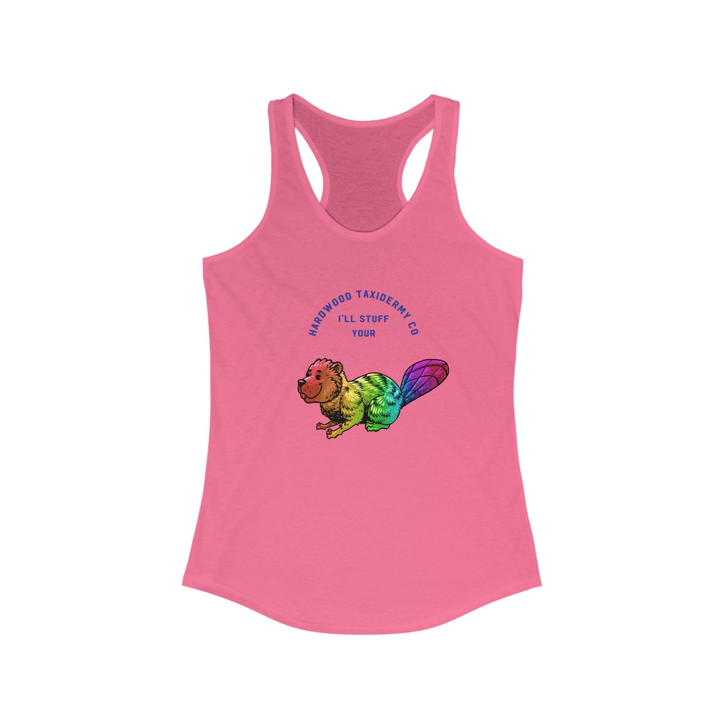 Colorful Beaver Racerback Tank - Perfect for Summer Outings, Eco-Friendly Gift, Fitness, Casual Wear, Animal Lover Apparel
