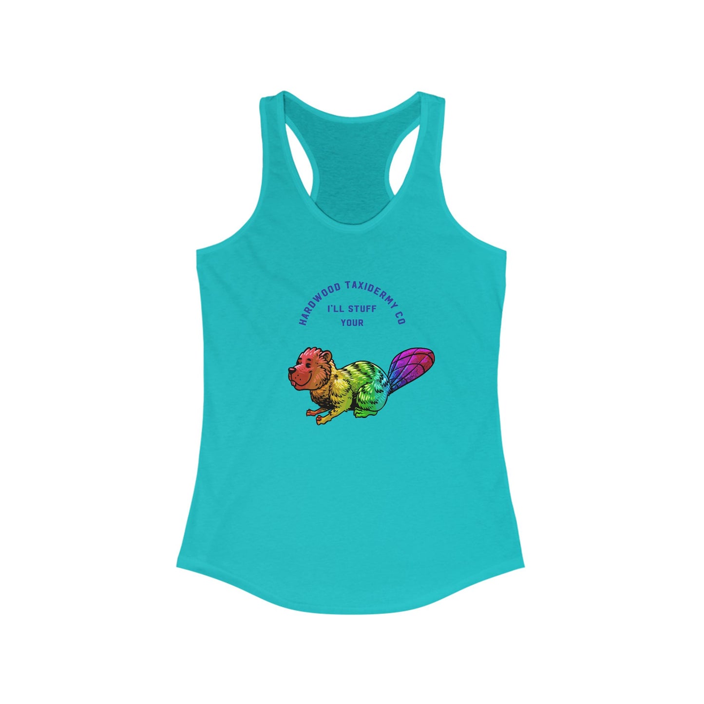 Colorful Beaver Racerback Tank - Perfect for Summer Outings, Eco-Friendly Gift, Fitness, Casual Wear, Animal Lover Apparel