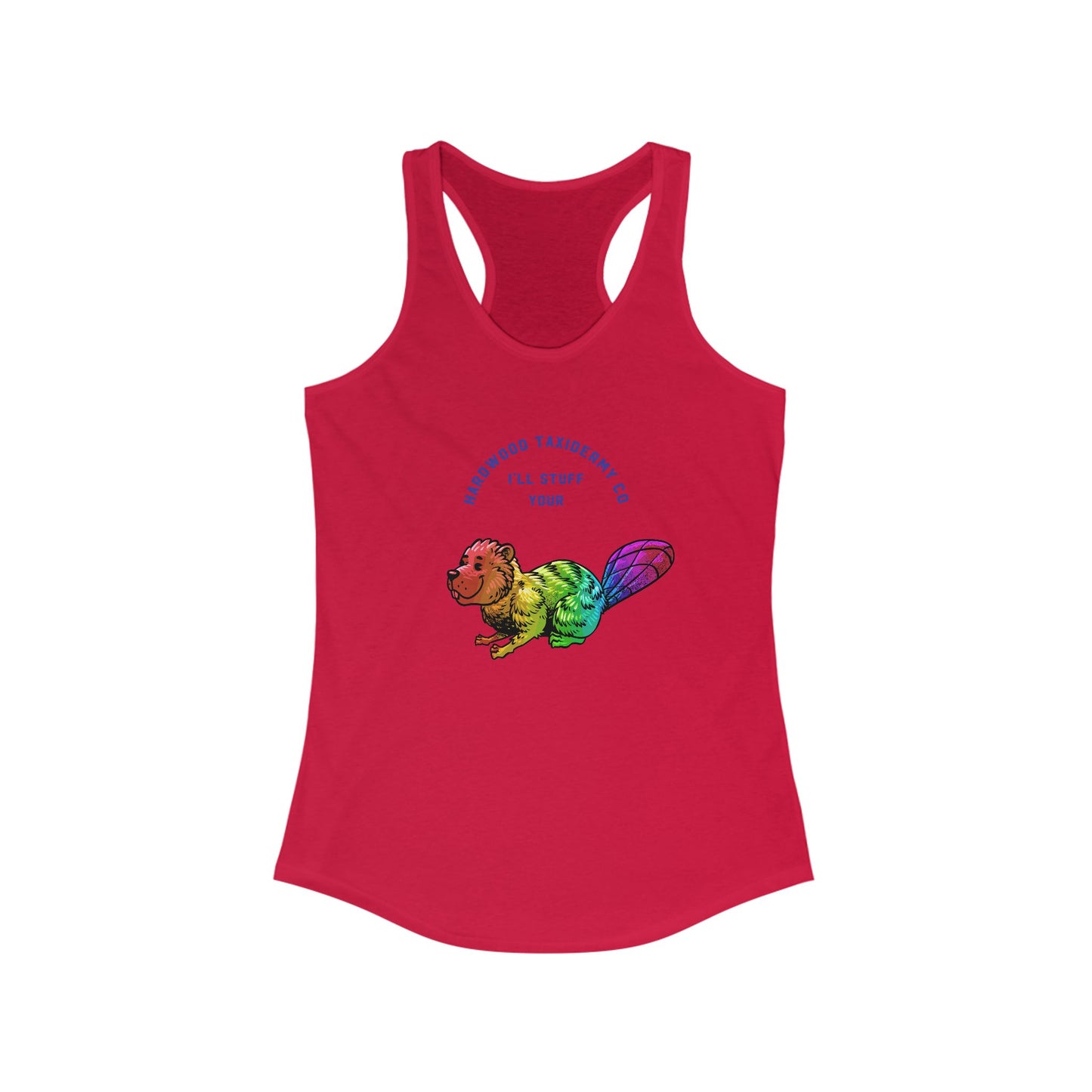 Colorful Beaver Racerback Tank - Perfect for Summer Outings, Eco-Friendly Gift, Fitness, Casual Wear, Animal Lover Apparel