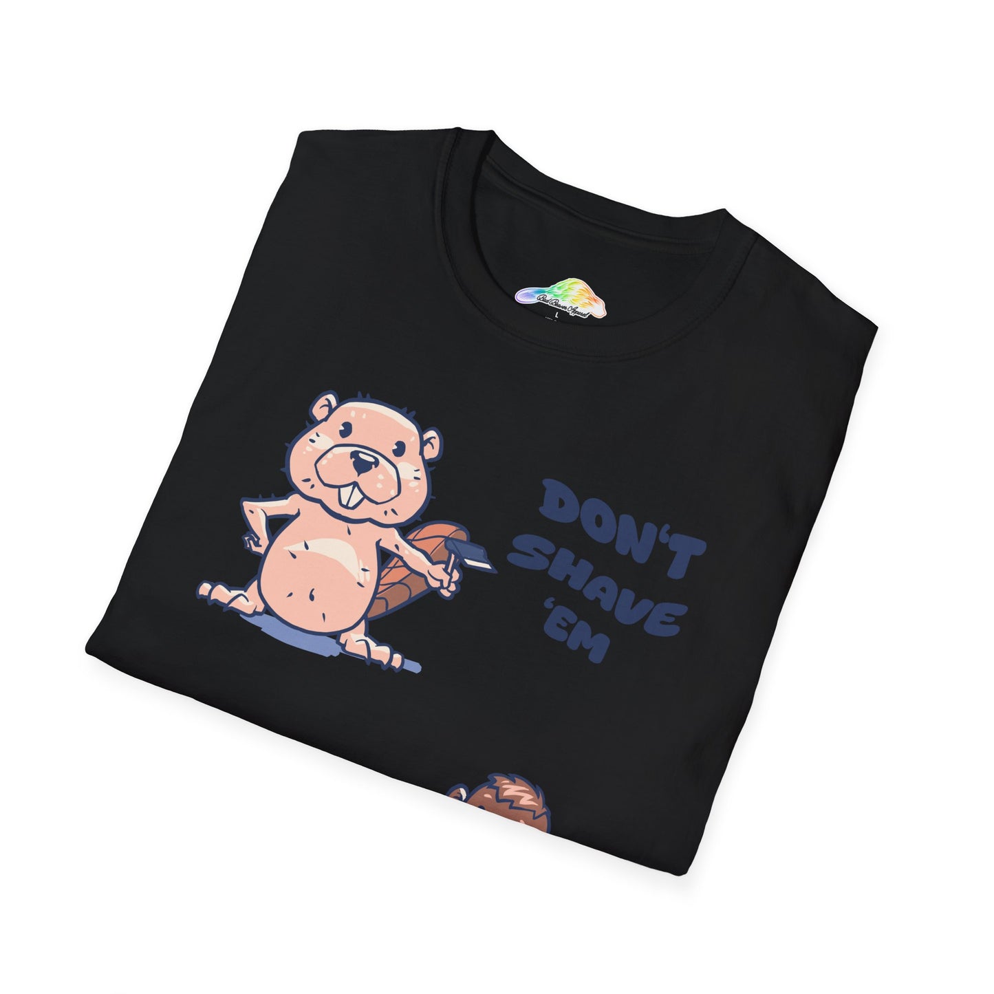 Funny Unisex T-Shirt - Don't Shave 'Em, Wax 'Em - Cute Beaver Design, Gift for Animal Lovers, Humor Tee, Bearded Style