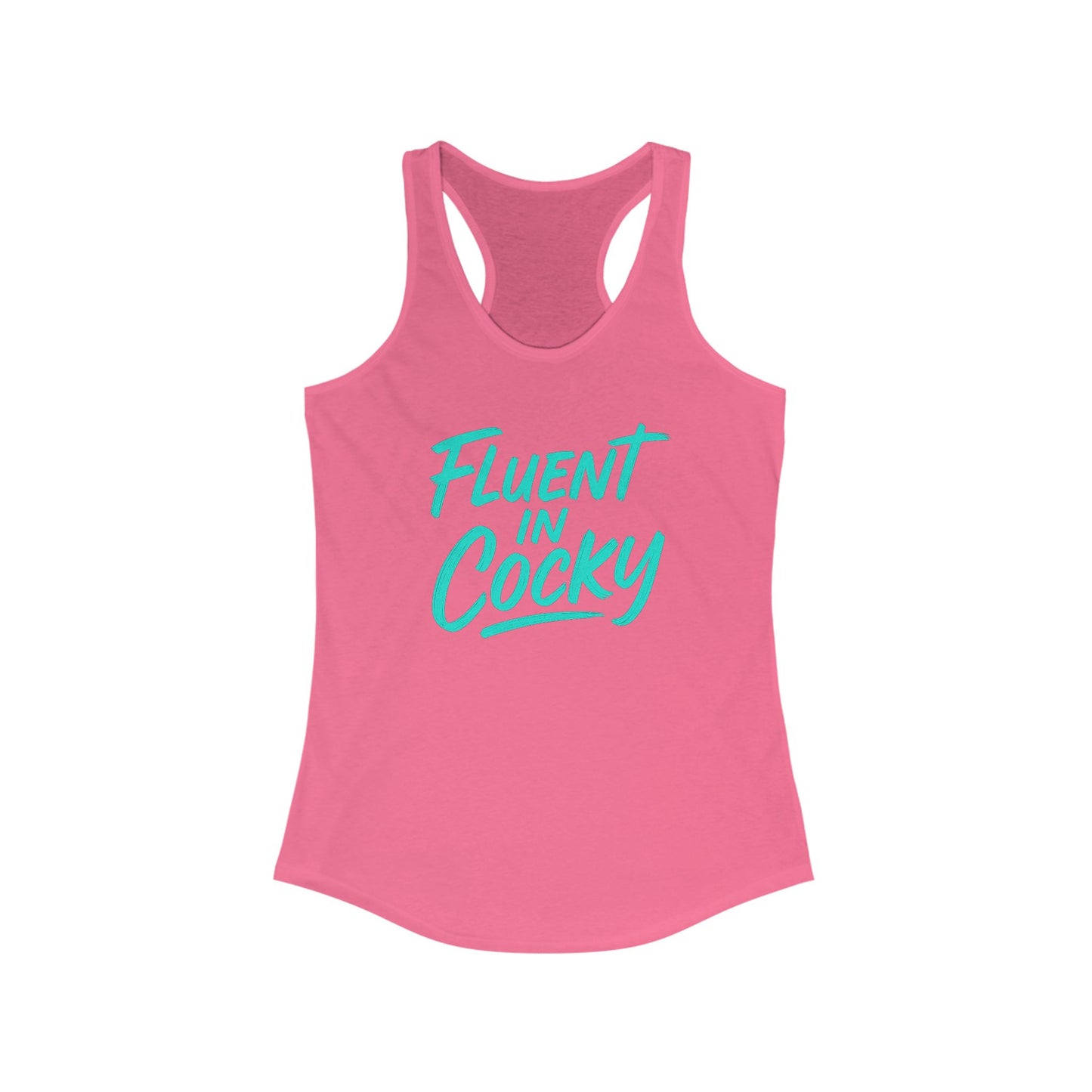 Fluent in Cocky Racerback Tank - Women's Summer Top, Casual Workout Shirt, Trendy Fitness Wear, Gifts for Her, Summer Essential