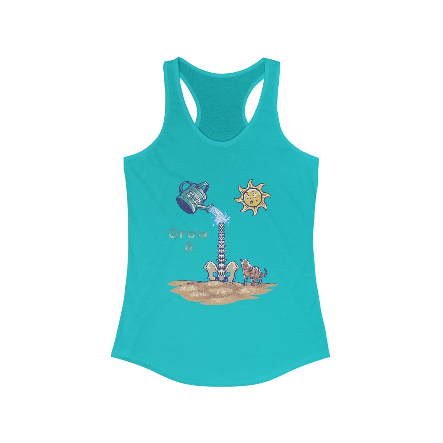 Grow a Garden Tank Top, Women's Racerback, Gardening Shirt, Plant Lover Gift, Summer Fitness Apparel, Eco-Friendly Clothing