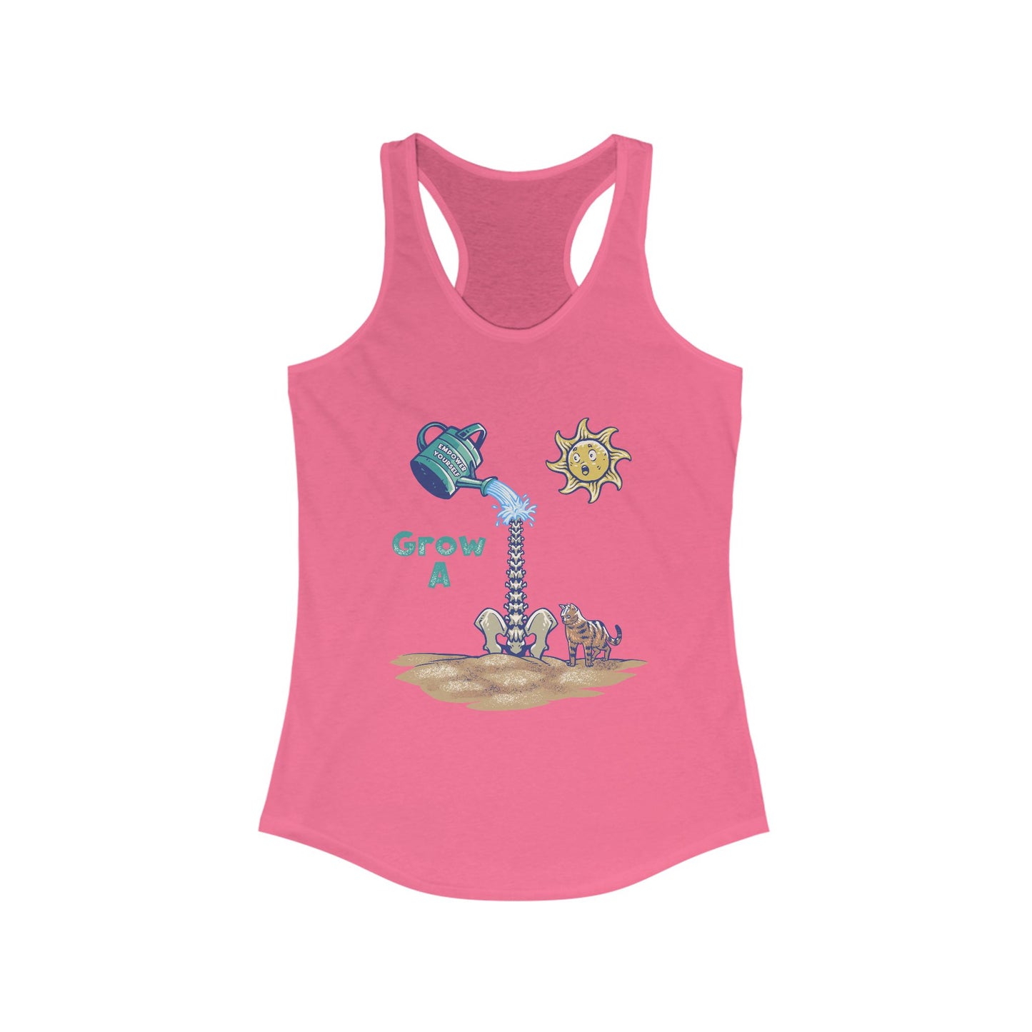 Grow a Garden Tank Top, Women's Racerback, Gardening Shirt, Plant Lover Gift, Summer Fitness Apparel, Eco-Friendly Clothing