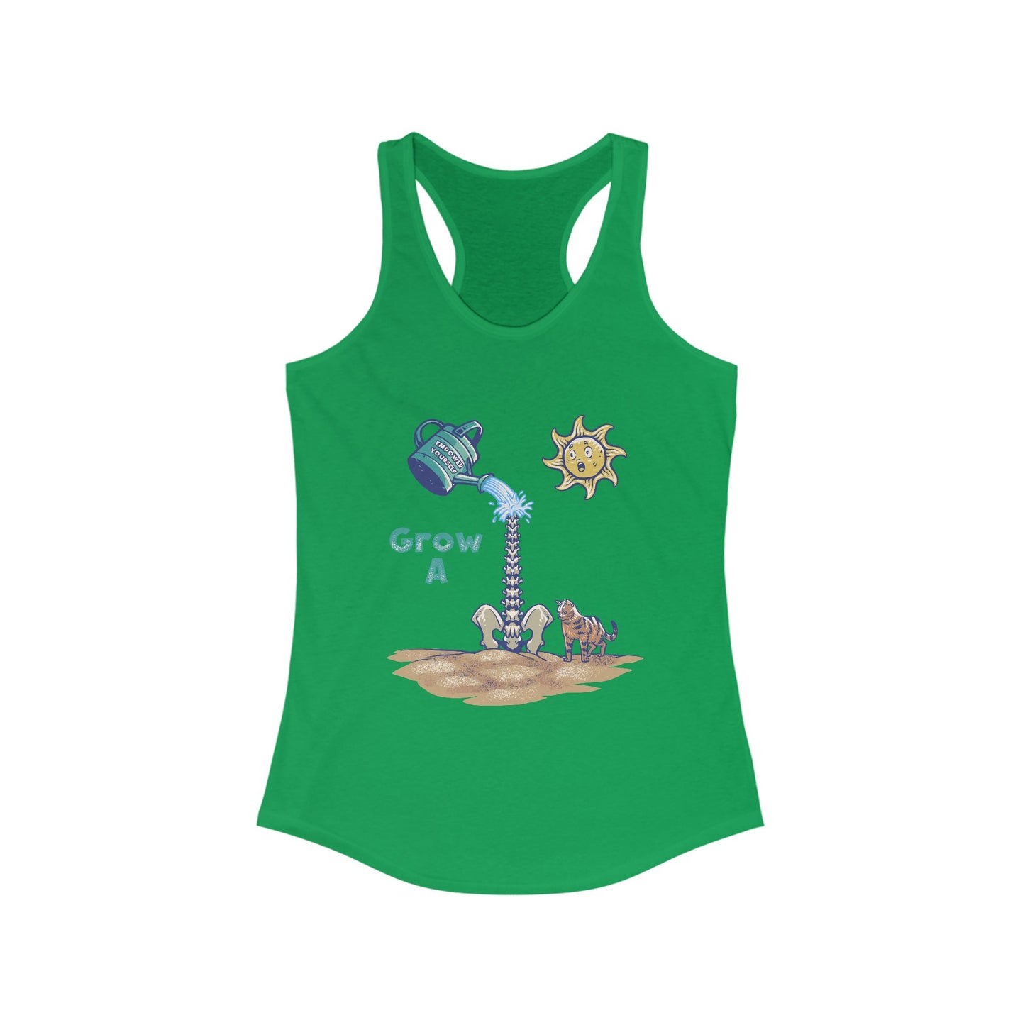 Grow a Garden Tank Top, Women's Racerback, Gardening Shirt, Plant Lover Gift, Summer Fitness Apparel, Eco-Friendly Clothing