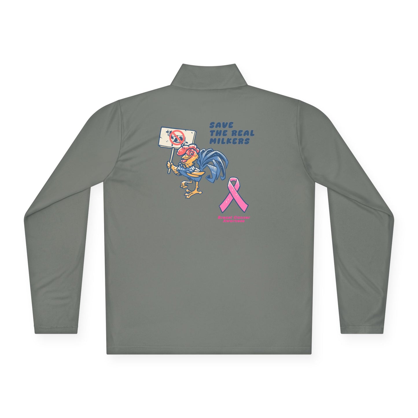 Pink Ribbon Awareness Unisex Quarter-Zip Pullover, Breast Cancer Charity Sweatshirt, Save the Real Fighters Apparel, Gift for [...]