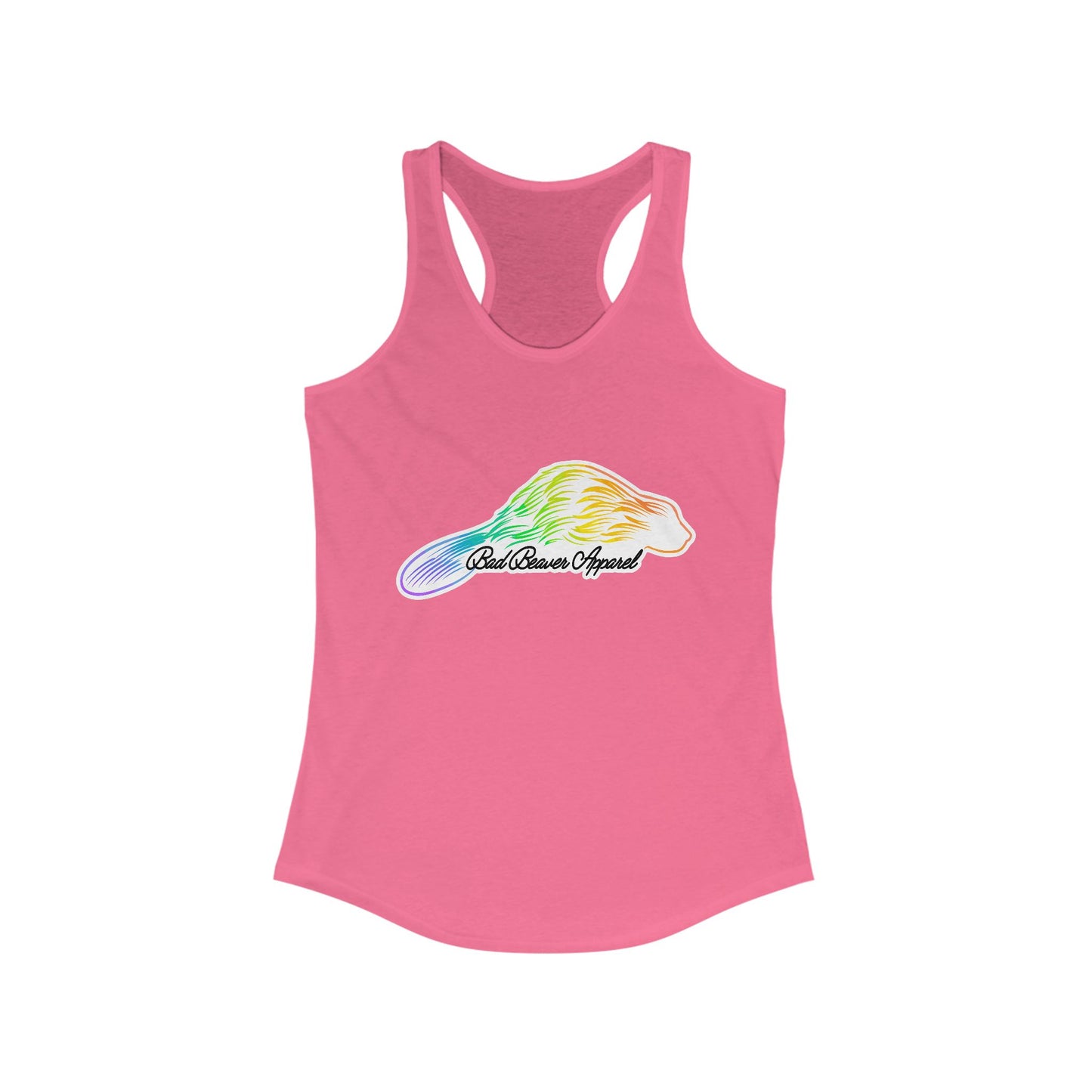 Rainbow Graphic Women's Racerback Tank, LGBTQ+ Pride Top, Summer Activewear, Fitness Apparel, Cute Casual Wear