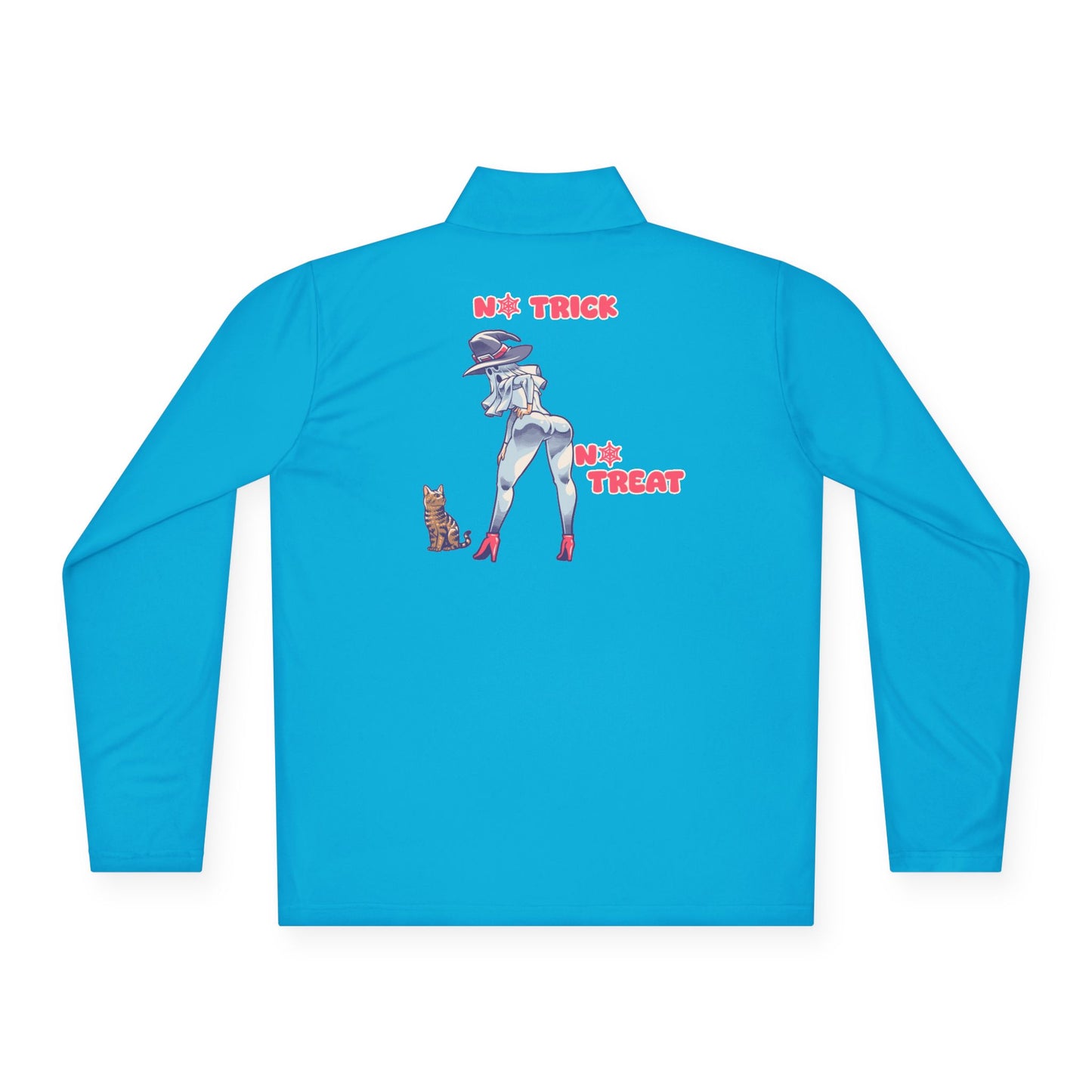 Trendy Unisex Quarter-Zip Pullover | Halloween Apparel, Cozy Outerwear, Cat Lovers Gift, Casual Wear, Trick or Treat Fashion
