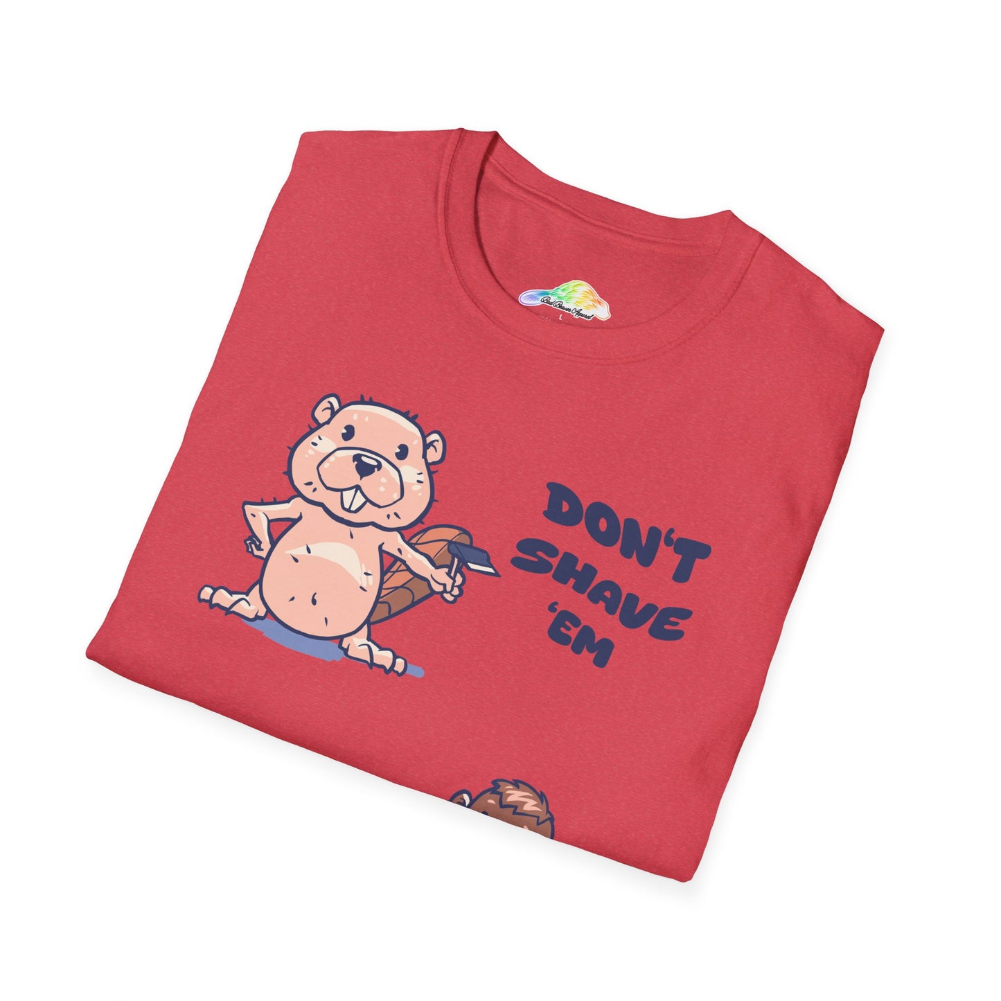 Funny Unisex T-Shirt - Don't Shave 'Em, Wax 'Em - Cute Beaver Design, Gift for Animal Lovers, Humor Tee, Bearded Style