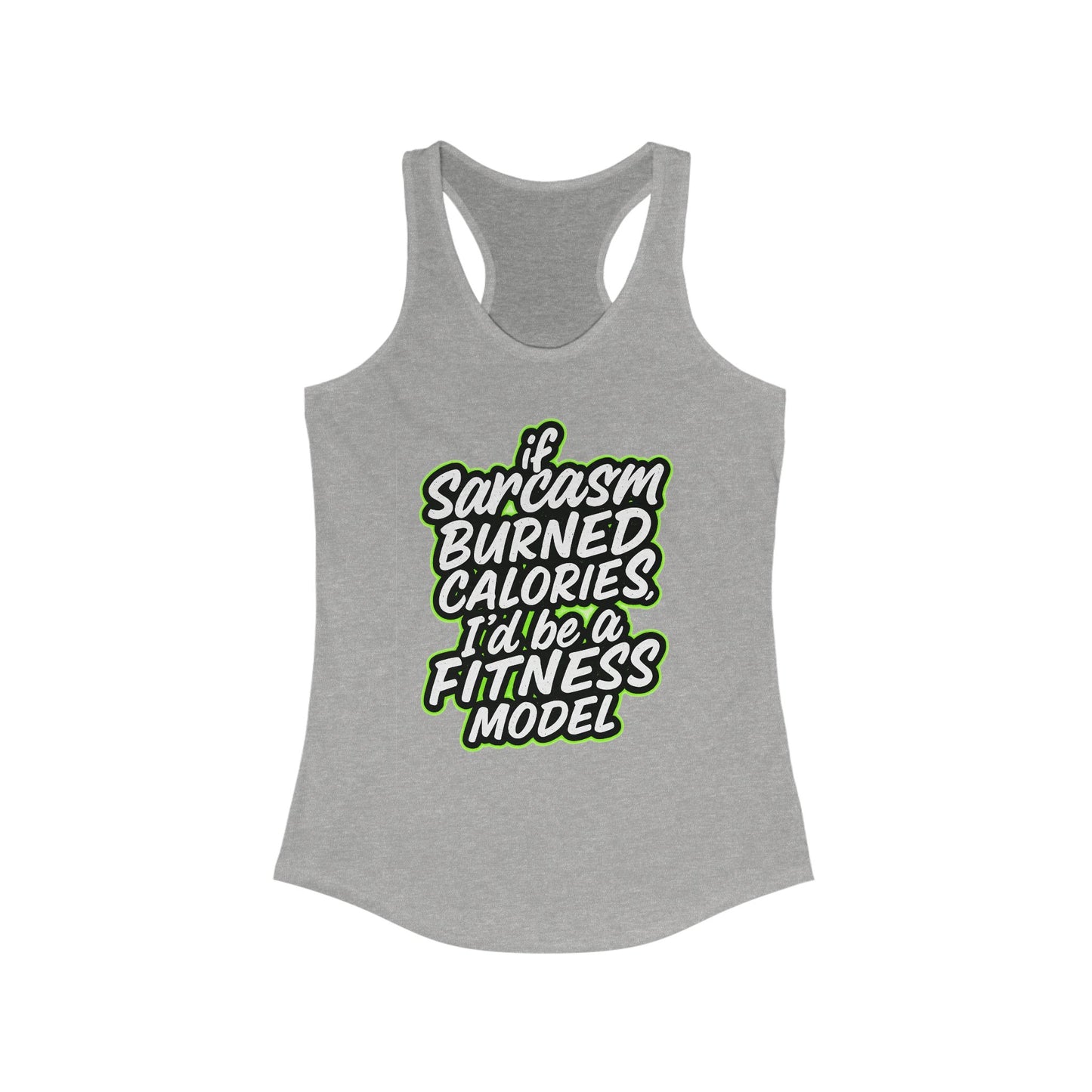 Sarcastic Fitness Model Tank Top - Women's Racerback, Gym Tank, Workout Apparel, Funny Gym Shirt, Fitness Humor Clothing