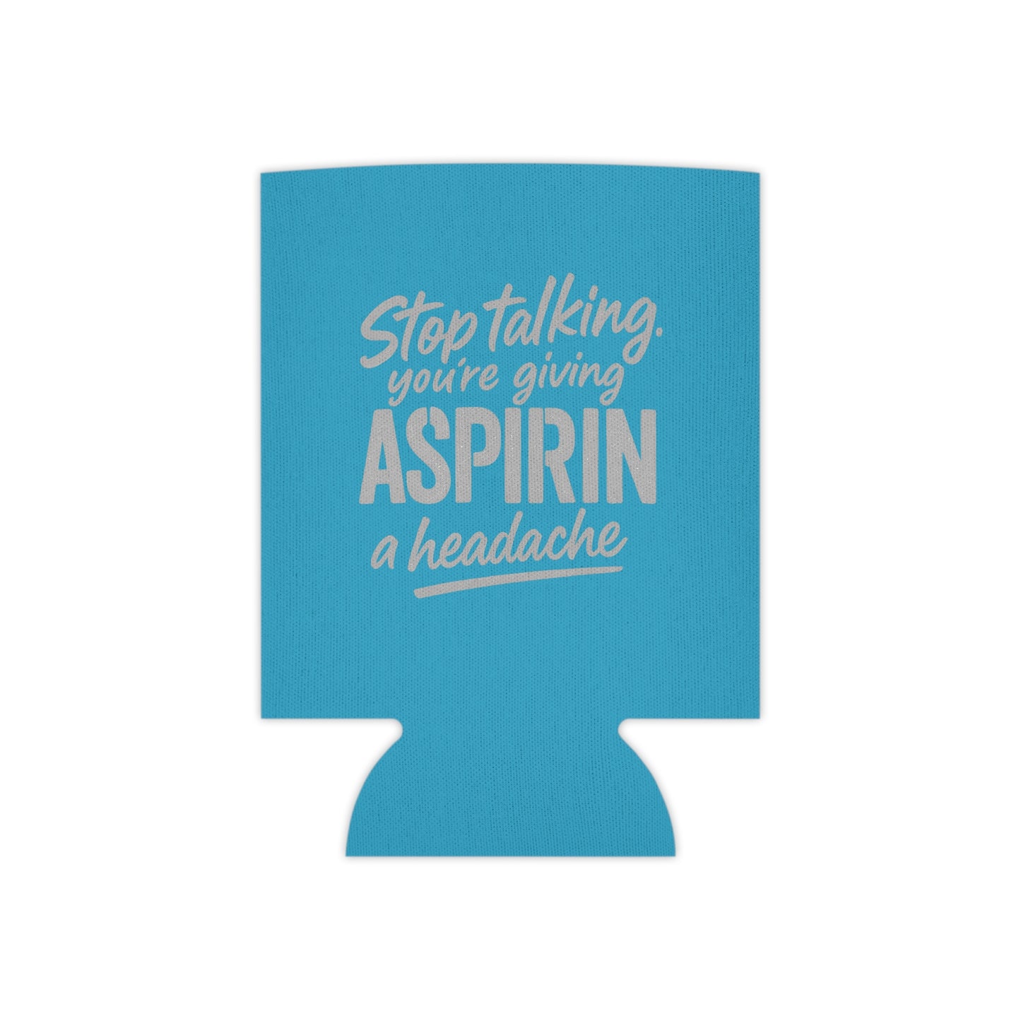 Funny Can Cooler, Party Drink Holder, Humor Gift for Friends, Cool Beverage Sleeve, Beach, BBQ, Camping Accessory