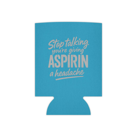 Funny Can Cooler, Party Drink Holder, Humor Gift for Friends, Cool Beverage Sleeve, Beach, BBQ, Camping Accessory