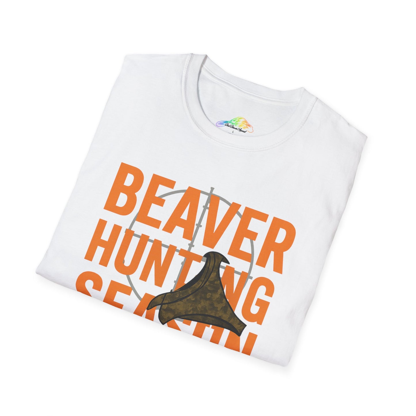 Unisex Softstyle T-Shirt - Beaver Hunting Season T-Shirt, Hunting Apparel, Gift for Hunters, Outdoor Enthusiast Tee, Wildlife Lover Shirt