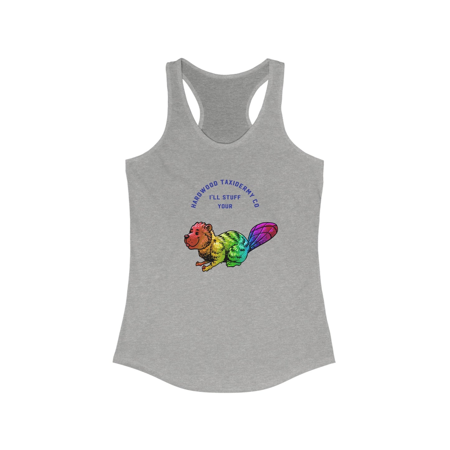 Colorful Beaver Racerback Tank - Perfect for Summer Outings, Eco-Friendly Gift, Fitness, Casual Wear, Animal Lover Apparel