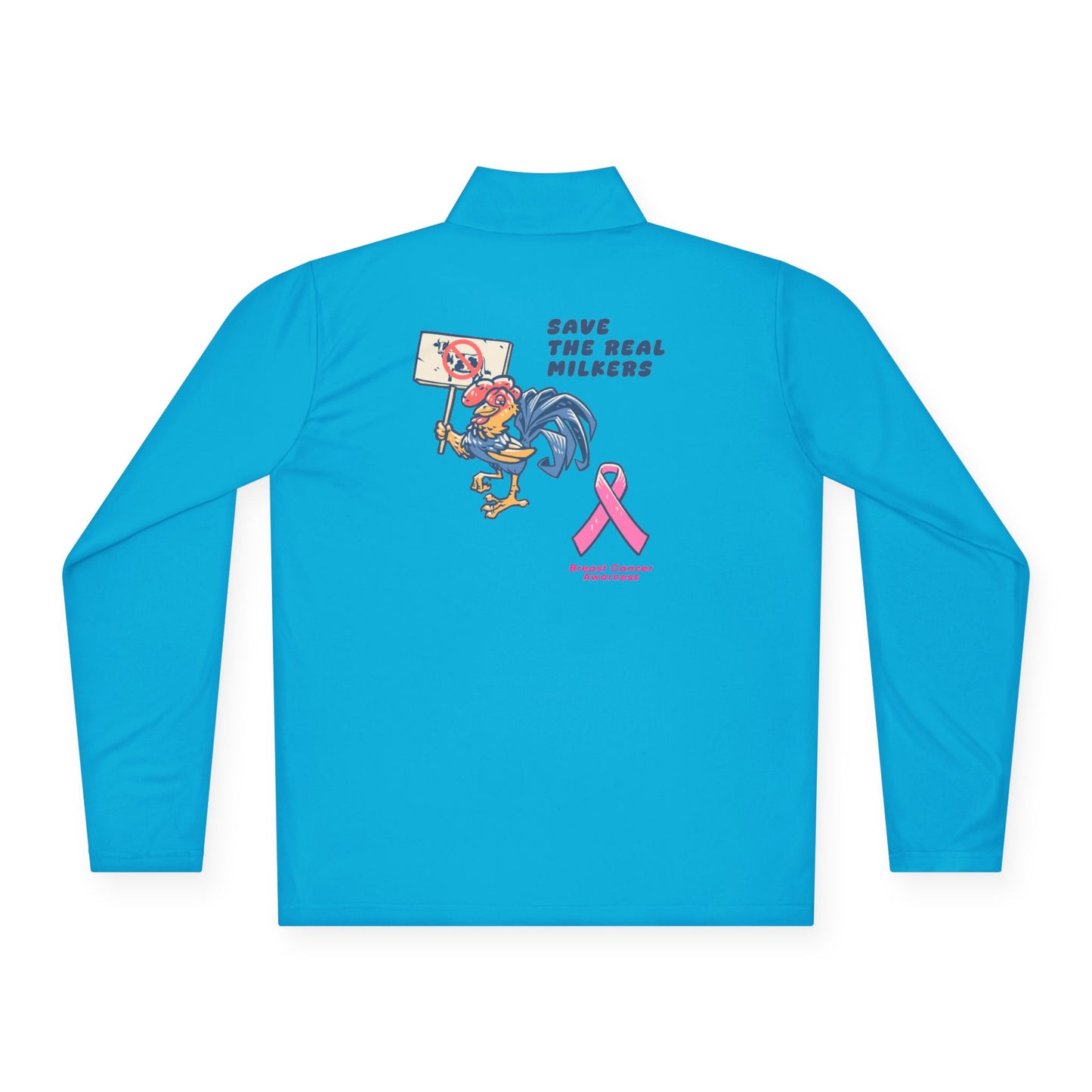 Pink Ribbon Awareness Unisex Quarter-Zip Pullover, Breast Cancer Charity Sweatshirt, Save the Real Fighters Apparel, Gift for [...]