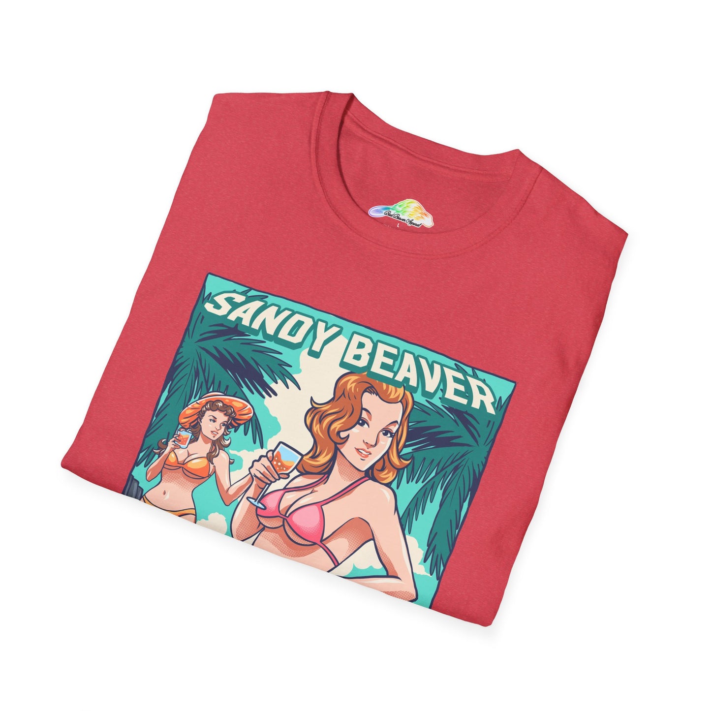 Sandy Beaver Resort Graphic T-Shirt, Beach Vacation Tee, Summer Fun Shirt, Gift for Beach Lovers, Retro Style T-Shirt, Casual Summer Wear