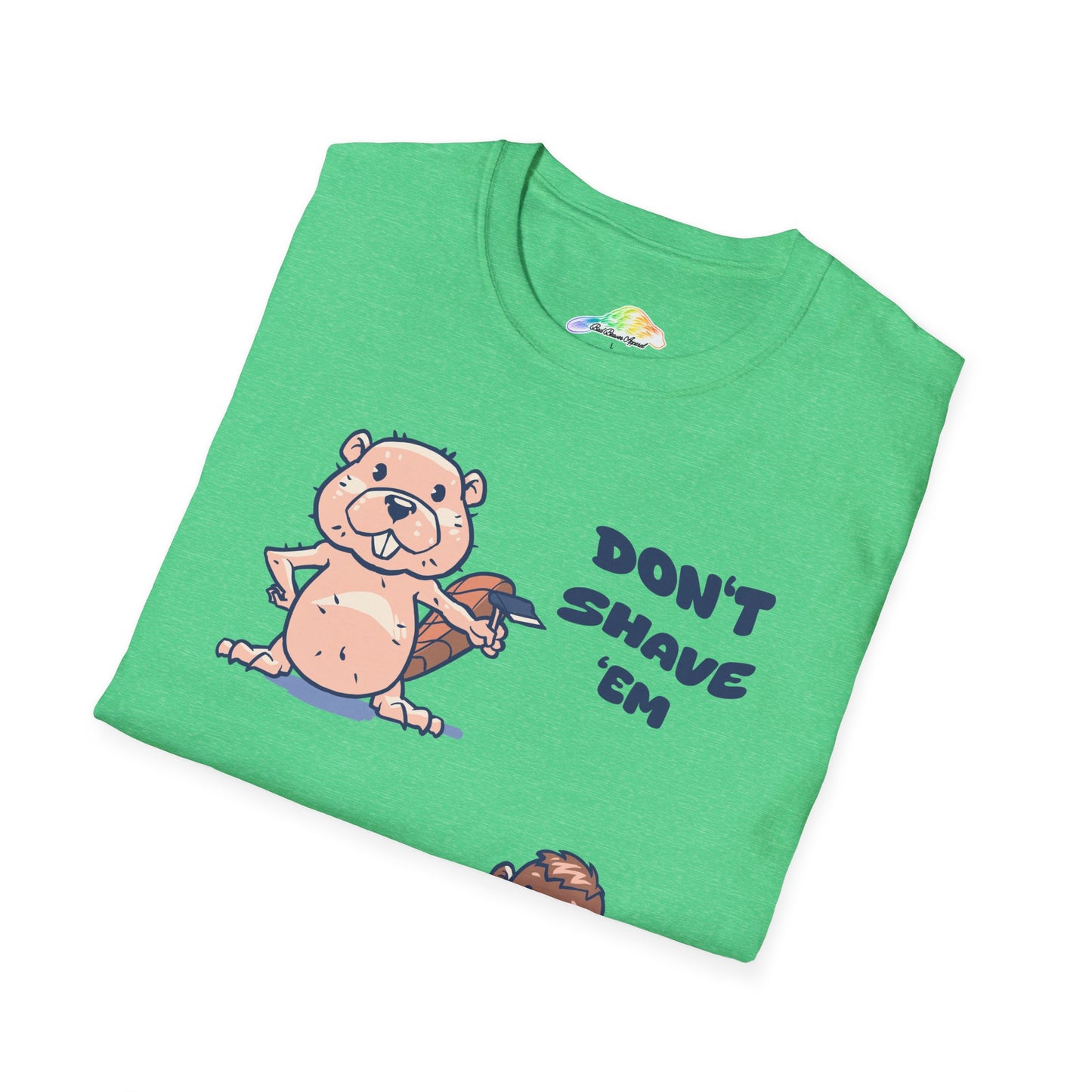 Funny Unisex T-Shirt - Don't Shave 'Em, Wax 'Em - Cute Beaver Design, Gift for Animal Lovers, Humor Tee, Bearded Style