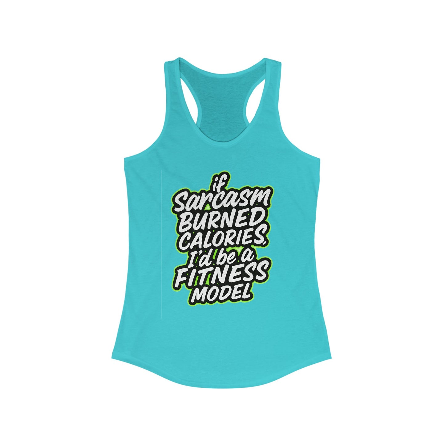 Sarcastic Fitness Model Tank Top - Women's Racerback, Gym Tank, Workout Apparel, Funny Gym Shirt, Fitness Humor Clothing