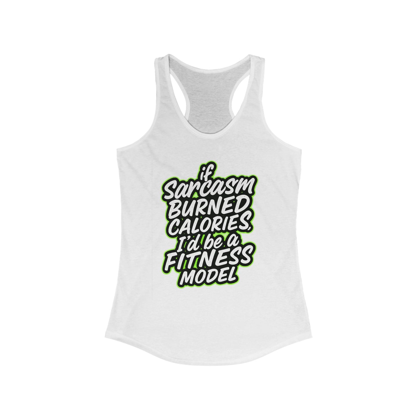 Sarcastic Fitness Model Tank Top - Women's Racerback, Gym Tank, Workout Apparel, Funny Gym Shirt, Fitness Humor Clothing