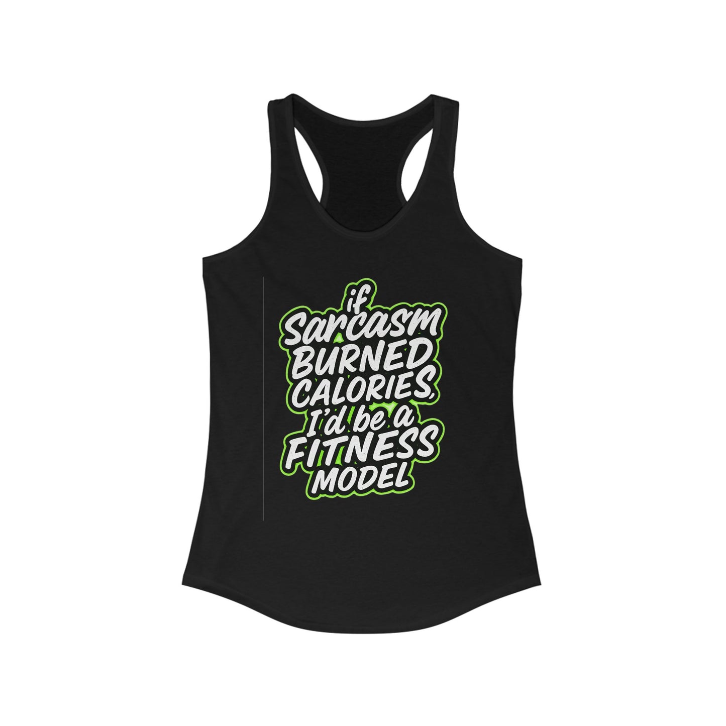 Sarcastic Fitness Model Tank Top - Women's Racerback, Gym Tank, Workout Apparel, Funny Gym Shirt, Fitness Humor Clothing