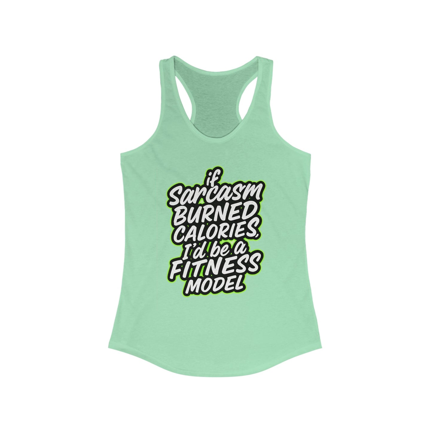 Sarcastic Fitness Model Tank Top - Women's Racerback, Gym Tank, Workout Apparel, Funny Gym Shirt, Fitness Humor Clothing
