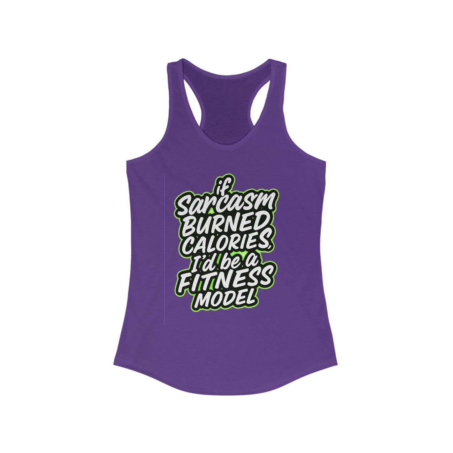Sarcastic Fitness Model Tank Top - Women's Racerback, Gym Tank, Workout Apparel, Funny Gym Shirt, Fitness Humor Clothing