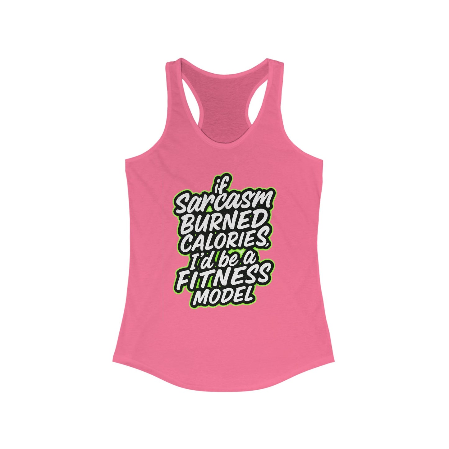 Sarcastic Fitness Model Tank Top - Women's Racerback, Gym Tank, Workout Apparel, Funny Gym Shirt, Fitness Humor Clothing