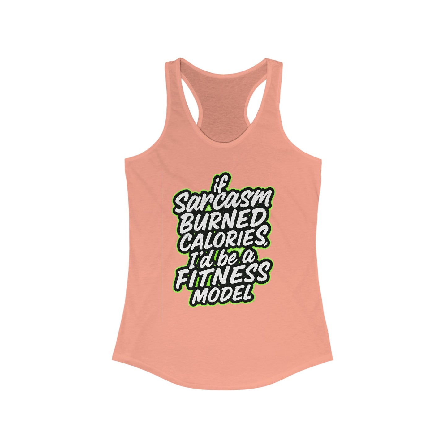 Sarcastic Fitness Model Tank Top - Women's Racerback, Gym Tank, Workout Apparel, Funny Gym Shirt, Fitness Humor Clothing