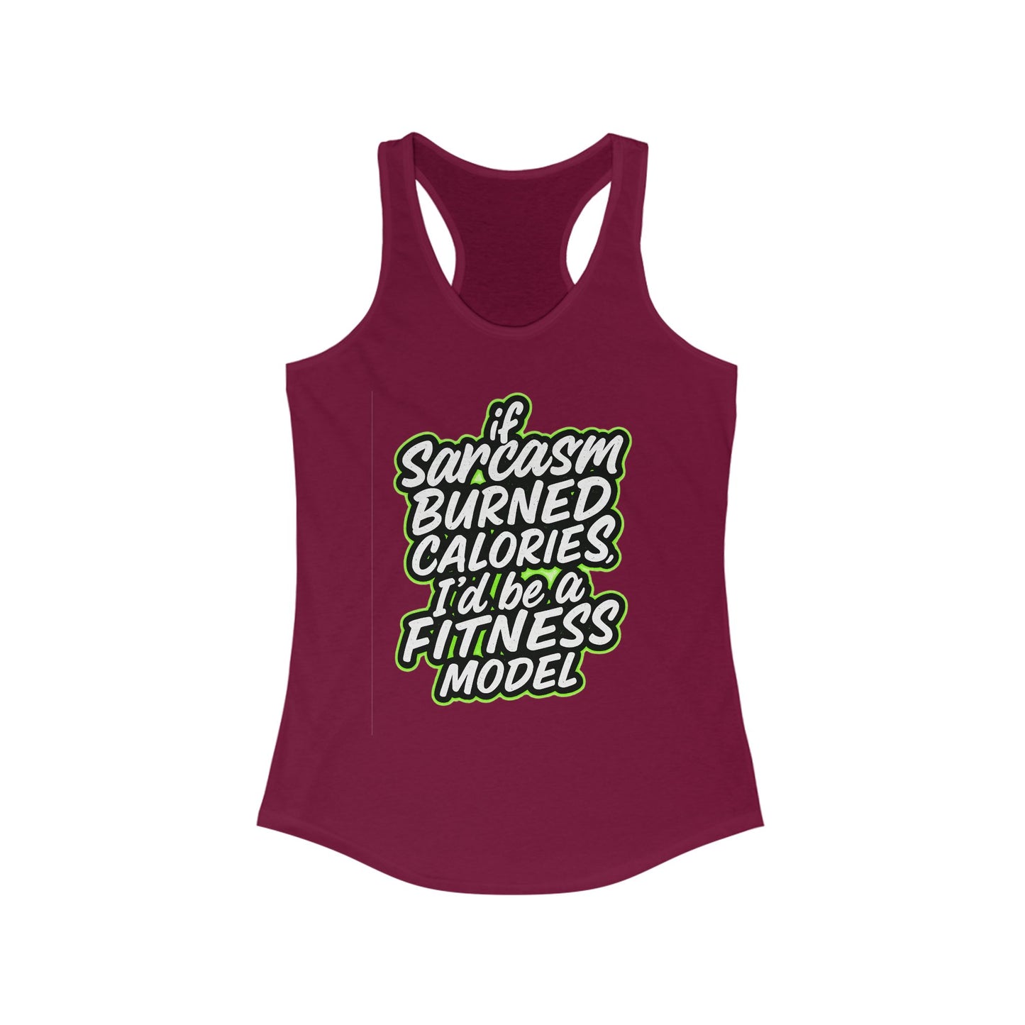 Sarcastic Fitness Model Tank Top - Women's Racerback, Gym Tank, Workout Apparel, Funny Gym Shirt, Fitness Humor Clothing